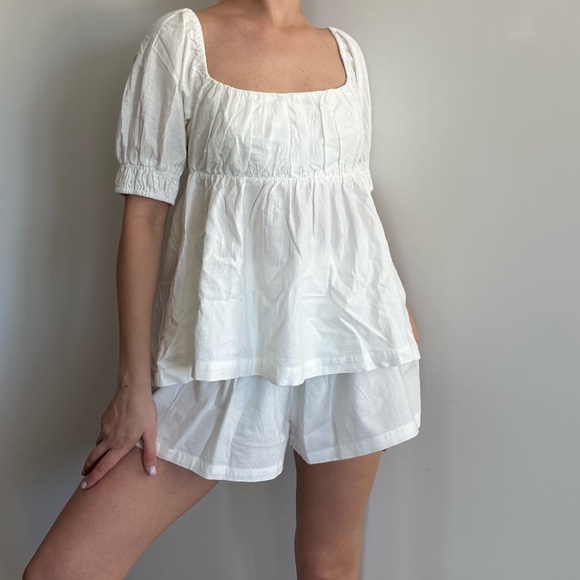 Free People Cotton Baby Doll Top and Shorts Set - Picture 1 of 9